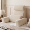 image:imageBlissful Diary Reading Pillow with Adjustable Neck amp Lumbar Support 19  Back Pillow with Armrests for Bed Sitting Up Watching TV Gaming and Relaxing Big Pockets amp Washable Cover GrayBeige