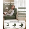 image:imageBlissful Diary Reading Pillow with Adjustable Neck amp Lumbar Support 19  Back Pillow with Armrests for Bed Sitting Up Watching TV Gaming and Relaxing Big Pockets amp Washable Cover GrayGreen
