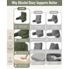 image:imageBlissful Diary Reading Pillow with Adjustable Neck amp Lumbar Support 19  Back Pillow with Armrests for Bed Sitting Up Watching TV Gaming and Relaxing Big Pockets amp Washable Cover GrayGreen