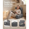 image:imageBlissful Diary Reading Pillow with Adjustable Neck amp Lumbar Support 19  Back Pillow with Armrests for Bed Sitting Up Watching TV Gaming and Relaxing Big Pockets amp Washable Cover GrayGray