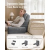 image:imageBlissful Diary Reading Pillow with Adjustable Neck amp Lumbar Support 19  Back Pillow with Armrests for Bed Sitting Up Watching TV Gaming and Relaxing Big Pockets amp Washable Cover GrayGray