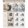 image:imageBlissful Diary Reading Pillow with Adjustable Neck amp Lumbar Support 19  Wider Back Pillow with OpenSide Design for Bed Sitting UpWatching TVGamingRelaxing Big Pockets amp Washable Cover Gray
