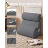 image:imageBlissful Diary Reading Pillow with Adjustable Neck amp Lumbar Support 19  Wider Back Pillow with OpenSide Design for Bed Sitting UpWatching TVGamingRelaxing Big Pockets amp Washable Cover Gray