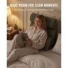 image:imageBlissful Diary Reading Pillow with Adjustable Neck amp Lumbar Support 19  Wider Back Pillow with OpenSide Design for Bed Sitting UpWatching TVGamingRelaxing Big Pockets amp Washable Cover Green