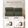 image:imageBlissful Diary Reading Pillow with Adjustable Neck amp Lumbar Support 19  Wider Back Pillow with OpenSide Design for Bed Sitting UpWatching TVGamingRelaxing Big Pockets amp Washable Cover Green