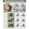image:imageBlissful Diary Reading Pillow with Adjustable Neck amp Lumbar Support 21  Wider Back Pillow with OpenSide Design for Bed Sitting UpWatching TVGamingRelaxing Big Pockets amp Washable Cover Green