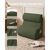 image:imageBlissful Diary Reading Pillow with Adjustable Neck amp Lumbar Support 21  Wider Back Pillow with OpenSide Design for Bed Sitting UpWatching TVGamingRelaxing Big Pockets amp Washable Cover Green