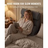 image:imageBlissful Diary Reading Pillow with Adjustable Neck amp Lumbar Support 21  Wider Back Pillow with OpenSide Design for Bed Sitting UpWatching TVGamingRelaxing Big Pockets amp Washable Cover Gray