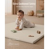 image:imageBlissful Diary Vegan Leather Baby Play Mat 71x59 Light Green  thick cushion safe and soft fabric waterproof and wip clean indoor use nonslip bottom stylish mordern decorBeige