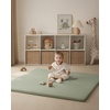 image:imageBlissful Diary Vegan Leather Baby Play Mat 71x59 Light Green  thick cushion safe and soft fabric waterproof and wip clean indoor use nonslip bottom stylish mordern decorLight Green