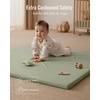 image:imageBlissful Diary Vegan Leather Baby Play Mat 71x59 Light Green  thick cushion safe and soft fabric waterproof and wip clean indoor use nonslip bottom stylish mordern decorLight Green