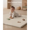 image:imageBlissful Diary Vegan Leather Baby Play Mat 71x59 Light Green  thick cushion safe and soft fabric waterproof and wip clean indoor use nonslip bottom stylish mordern decorBeige