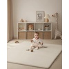 image:imageBlissful Diary Vegan Leather Baby Play Mat 71x59 Light Green  thick cushion safe and soft fabric waterproof and wip clean indoor use nonslip bottom stylish mordern decorBeige