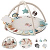 image:imageBlissful Diary Baby Play Gym Baby Activity Mat Playmat Tummy Time Mat  Safari Animals Sensory Play Mat 7 Interactive Toys StageBased Development Washable Playmat Baby Essentials Shower GiftBoho Rainbow