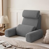 image:imageBlissful Diary Reading Pillow with Adjustable Neck amp Lumbar Support 19  Back Pillow with Armrests for Bed Sitting Up Watching TV Gaming and Relaxing Big Pockets amp Washable Cover GrayGray