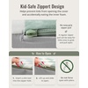image:imageBlissful Diary Foldable Kids Couch Extra Wide Kids Sofa Chair Blush Check  307 Wide Seat 2in1 Fold Out Comfy Design HighDensity Foam Support Washable Cover Carry HandleCheckered Sage