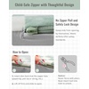 image:imageBlissful Diary Foldable Kids Couch Extra Wide Kids Sofa Chair Blush Check  307 Wide Seat 2in1 Fold Out Comfy Design HighDensity Foam Support Washable Cover Carry HandleCheckered Sage