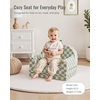 image:imageBlissful Diary Foldable Kids Couch Extra Wide Kids Sofa Chair Blush Check  307 Wide Seat 2in1 Fold Out Comfy Design HighDensity Foam Support Washable Cover Carry HandleCheckered Sage