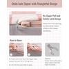 image:imageBlissful Diary Foldable Kids Couch Extra Wide Kids Sofa Chair Blush Check  307 Wide Seat 2in1 Fold Out Comfy Design HighDensity Foam Support Washable Cover Carry HandleCheckered Blush