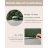 image:imageBlissful Diary Foldable Kids Couch Extra Wide Kids Sofa Chair Blush Check  307 Wide Seat 2in1 Fold Out Comfy Design HighDensity Foam Support Washable Cover Carry HandleDinosaur Green