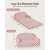 image:imageBlissful Diary Foldable Kids Couch Extra Wide Kids Sofa Chair Blush Check  307 Wide Seat 2in1 Fold Out Comfy Design HighDensity Foam Support Washable Cover Carry HandleCheckered Blush