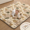 image:imageBlissful Diary Baby Play Mats for Floor 71x59 Inch Extra Thicker amp Large Soft Cushioning Foam Playmats for Babies and Toddlers Foldable Washable Baby Crawling Mat for Playpen Sage GreenEarth Tones