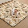 image:imageBlissful Diary Baby Play Mats for Floor 71x59 Inch Extra Thicker amp Large Soft Cushioning Foam Playmats for Babies and Toddlers Foldable Washable Baby Crawling Mat for Playpen Sage GreenEarth Tones