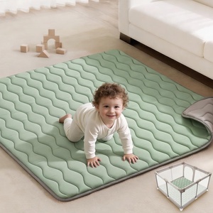 image:imageBlissful Diary Baby Play Mats for Floor 71x59 Inch Extra Thicker amp Large Soft Cushioning Foam Playmats for Babies and Toddlers Foldable Washable Baby Crawling Mat for Playpen Sage GreenSage Green